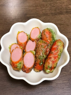 お弁当に 赤ウインナーの磯辺揚げ-レシピのメイン写真