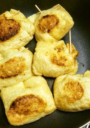 油揚げの玉ねぎツナチーズ包み焼き-レシピのメイン写真