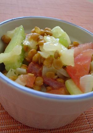 豆を食べよう☆レンズ豆のサラダ-レシピのメイン写真