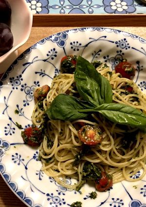 バジルとミニトマトの冷製パスタ-レシピのメイン写真