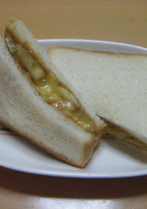 私の朝食♪バナナチーズトーストサンド-レシピのメイン写真
