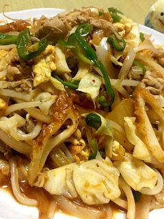 野菜炒め キムチ入り ガチ盛り大皿料理-レシピのメイン写真