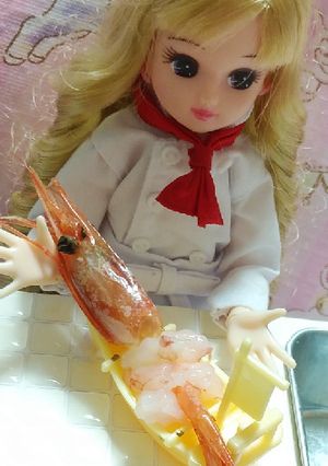 リカちゃんサイズ♡甘海老の舟盛りꕤ*.ﾟ-レシピのメイン写真