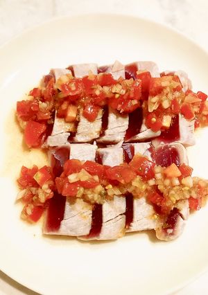まぐろのステーキ サルサ風ソースかけ-レシピのメイン写真