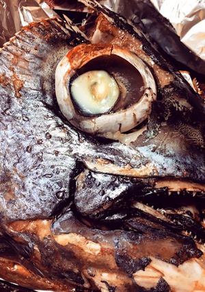 男料理、マグロの兜焼き-レシピのメイン写真