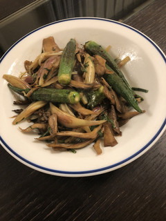オクラと舞茸 薬味炒め-レシピのメイン写真