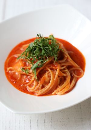 大葉トマトソースのスパゲッティ-レシピのメイン写真