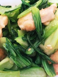 簡単★鶏肉と青梗菜のオイスターソース炒め-レシピのメイン写真
