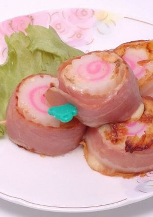 シンプルレシピなるとのベーコンチーズ巻き-レシピのメイン写真