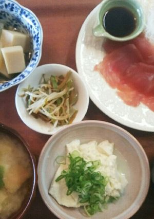 夕飯！鮪のお刺身-レシピのメイン写真