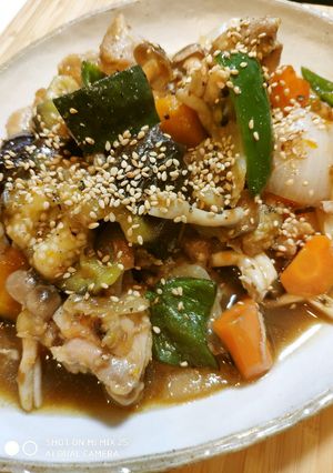 鶏&カラフル野菜甘酢炒-レシピのメイン写真