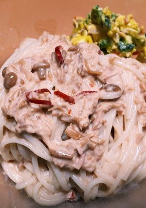 超簡単☆なめたけツナマヨそうめん-レシピのメイン写真