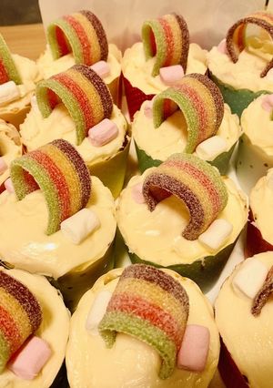 ユニコーンレインボーカップケーキ-レシピのメイン写真