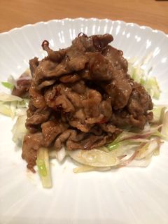 豚肉とねぎの黒酢炒め-レシピのメイン写真
