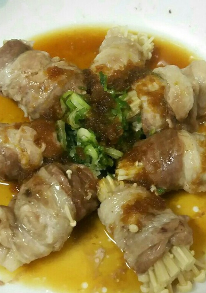 レンジで作る！えのきの肉巻き！-レシピのメイン写真