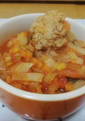 豚肉ミートボール入りミネストローネ-レシピのメイン写真