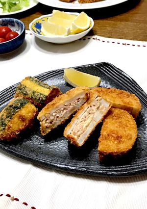 ズッキーニとレンコンのはさみ揚げ☆-レシピのメイン写真