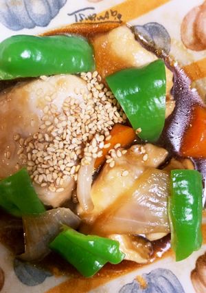 全てレンジ胸肉ゴロゴロ野菜青椒肉絲風-レシピのメイン写真