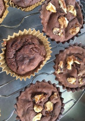 チョコ不使用 チョコ風バナナカップケーキ-レシピのメイン写真