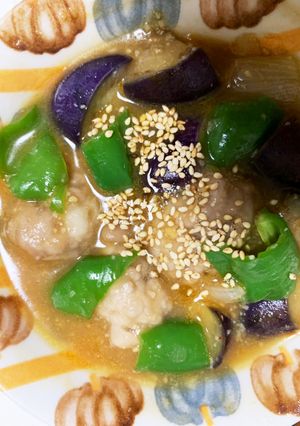 全てレンジ豚こま団子なす回鍋肉風-レシピのメイン写真