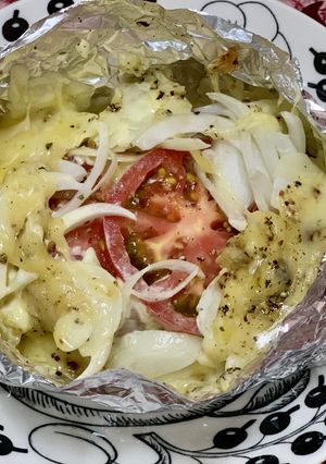 トマトとササミのホイル焼き-レシピのメイン写真