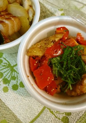 鶏とカラーピーマン南蛮漬け風☺♥-レシピのメイン写真