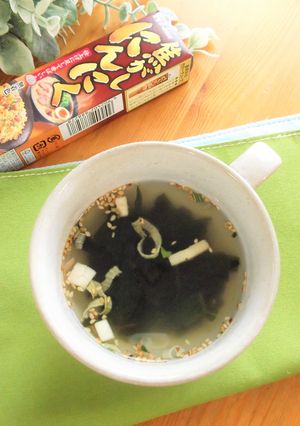焦がしにんにくわかめスープ-レシピのメイン写真