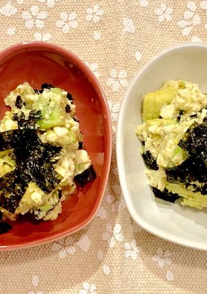 すりゴマで♪アボカド豆腐和え-レシピのメイン写真