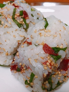 部活飯!梅しそおにぎり!-レシピのメイン写真