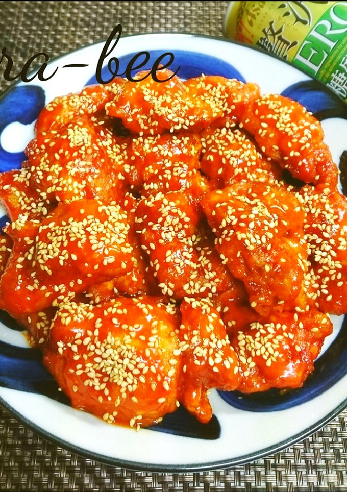 旨辛ヒーハー♪簡単絶品コチュマヨ唐揚げ-レシピのメイン写真