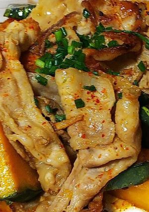 かぼちゃと豚バラの炒め物-レシピのメイン写真