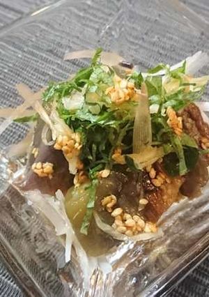 焼きナスのゴマポンサラダ-レシピのメイン写真