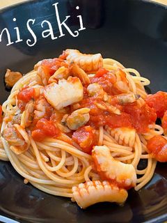 シーフードMIX☆de☆赤のパスタ♫-レシピのメイン写真