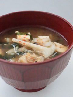 寒い日にも★美味★蓮根わかめ豆腐のみそ汁-レシピのメイン写真
