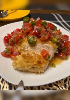 鶏ハムカツとサルサのアクセント-レシピのメイン写真