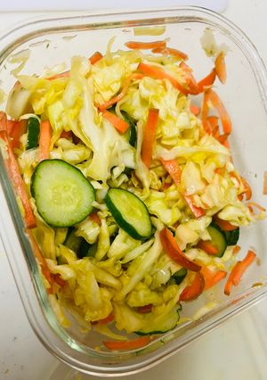 塩だけ！即興で作るきゃべつの漬物🥬-レシピのメイン写真