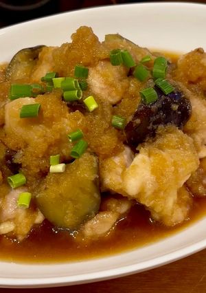 鶏肉となすのみぞれ煮-レシピのメイン写真