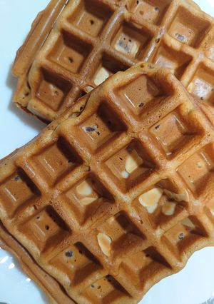 ♬蒸しあずき＆シナモンコーヒーワッフル♬-レシピのメイン写真
