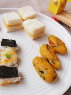 【離乳食】ベビポタちょきちょきのりさんど-レシピのメイン写真