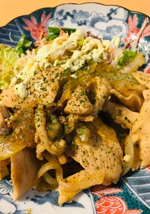 鶏肉と玉ネギのシンプルあまから炒め-レシピのメイン写真