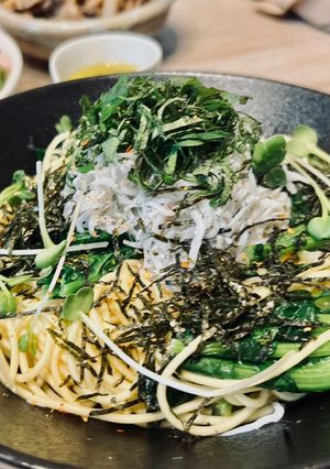 【のらぼうで柚子胡椒味噌パスタHP85】-レシピのメイン写真