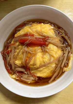 カニカマの甘酢餡で🩷簡単天津飯🦀-レシピのメイン写真