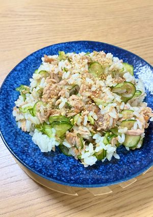 梅ツナきゅうりのおかか混ぜごはん-レシピのメイン写真