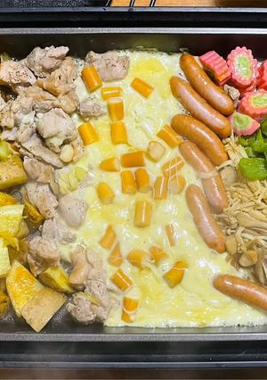 ホットプレートを使って好きな物でチーズディップ🫕-レシピのメイン写真