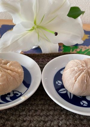 八つ頭で主菓子もどき　プレーンとかぼす味-レシピのメイン写真