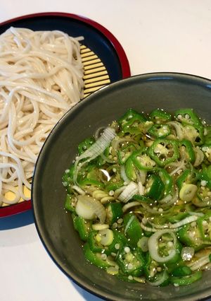 【サッパリヘルシー】オクラ付けダレうどん-レシピのメイン写真