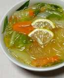 白菜たっぷりレモン春雨スープ