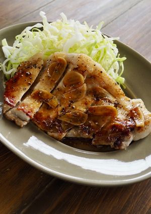 《主菜》ポークソテーガーリックソース-レシピのメイン写真