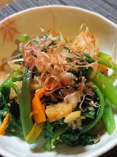 つるむらさきと油揚げのお浸し-レシピのメイン写真