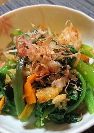 つるむらさきと油揚げのお浸し-レシピのメイン写真